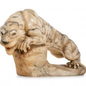 An Italian Alabaster Figure of a Tiger
Late