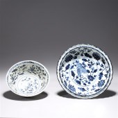 Two Chinese Ming style porcelains, including