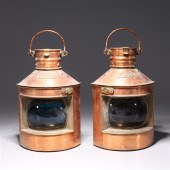Two Antique Tung Woo copper port and