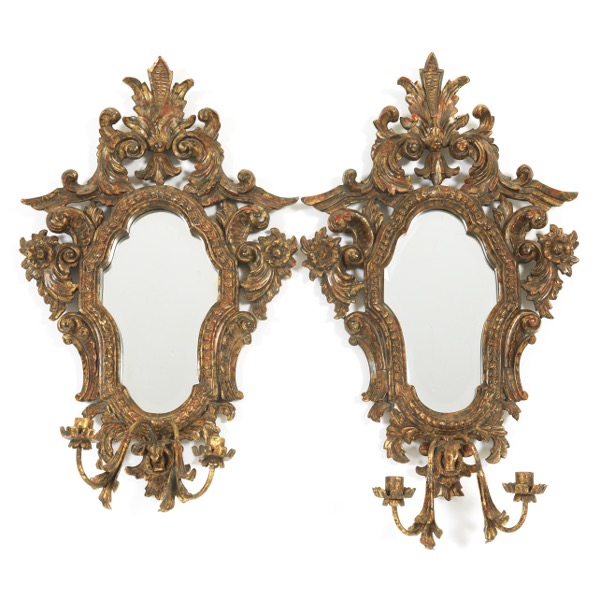 ITALIAN BAROQUE STYLE PAIR OF CARVED 2af043