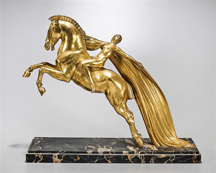Gilt bronze art deco sculpture