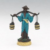AUSTRIAN COLD PAINTED BRONZE WATER CARRIER