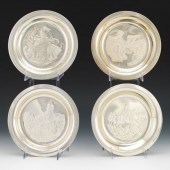 FOUR COMMEMORATIVE STERLING PLATES 8