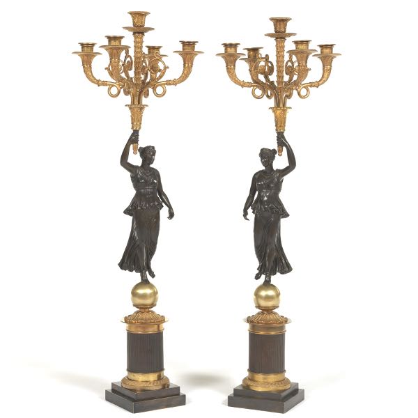 PAIR OF FRENCH EMPIRE FIGURAL GILT 2affe9