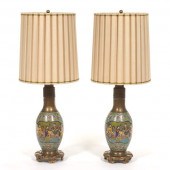 PAIR OF MARBRO CHINOISERIE STYLE SEMI-ANTIQUE