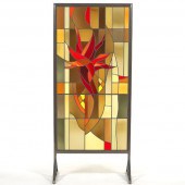 IRENE STEIN STAINED GLASS BIRD OF PARADISE