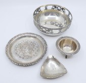 4pc 800 Silver Small Dishes and Bowls-