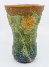 Roseville Sunflower Pottery Vase 7.25