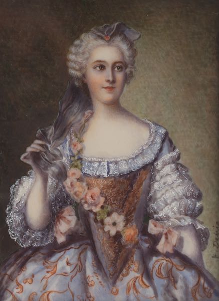 FRENCH MINIATURE PORTRAIT OF MADAME 2b0559