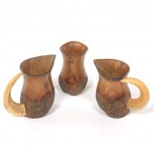 A. FERNANDEZ CARVED OLIVE WOOD AND RAMS