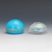 TWO GLASS PAPERWEIGHTS  One Baccarat