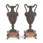 PAIR OF FRENCH PATINATED AND ORMOLU 2ae373
