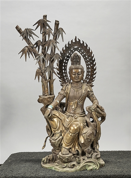 Chinese bronze sculpture of seated 2ae840