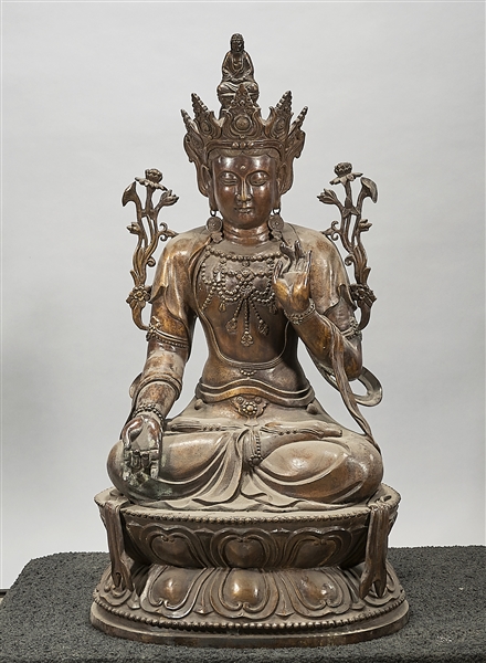 Chinese bronze sculpture of a seated 2ae847