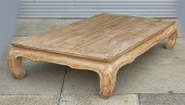 Massive Chinese wood opium bed/table;