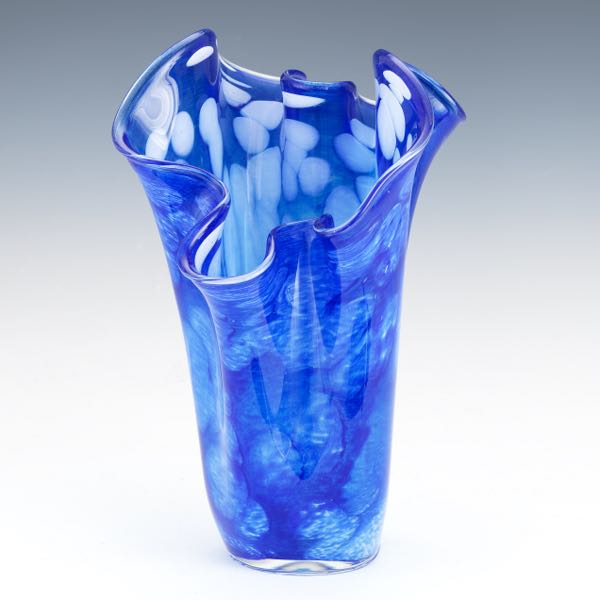 MURANO ART GLASS ROYAL BLUE AND 2aec7c