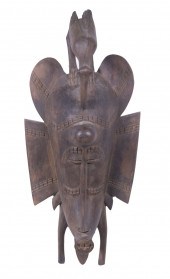 AFRICAN MASK CARVED WOOD Ivory 2b1d23