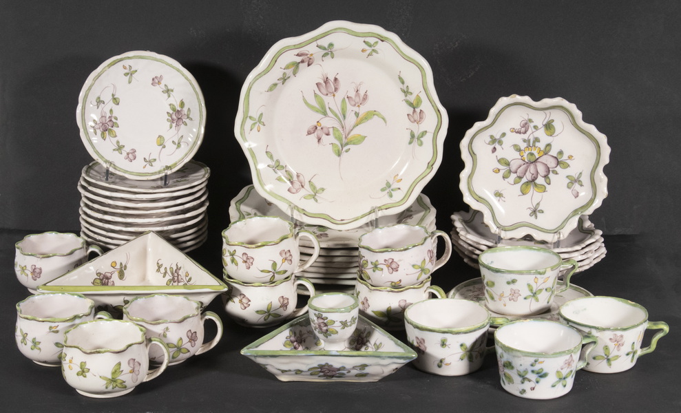  44 PCS FRENCH FAIENCE DISHES 2b23ba