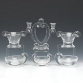 SIX STEUBEN GLASS TABLE ARTICLES  Including: