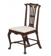 ENGLISH QUEEN ANNE SIDE CHAIR Mahogany