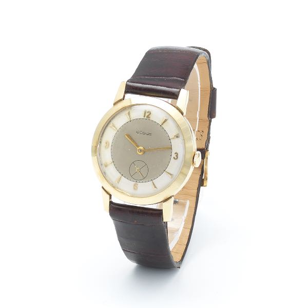 LE COULTRE 14K GOLD WATCH AND 14K 2b2b88