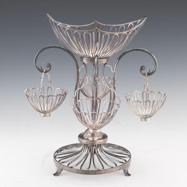 SILVER PLATED CUSTOM MADE EPERGNE 2b0898