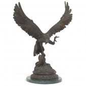 BRONZE EAGLE AFTER JULES MOIGNIEZ (FRENCH,
