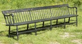 PAINTED DEACONS BENCH 19th c. Black