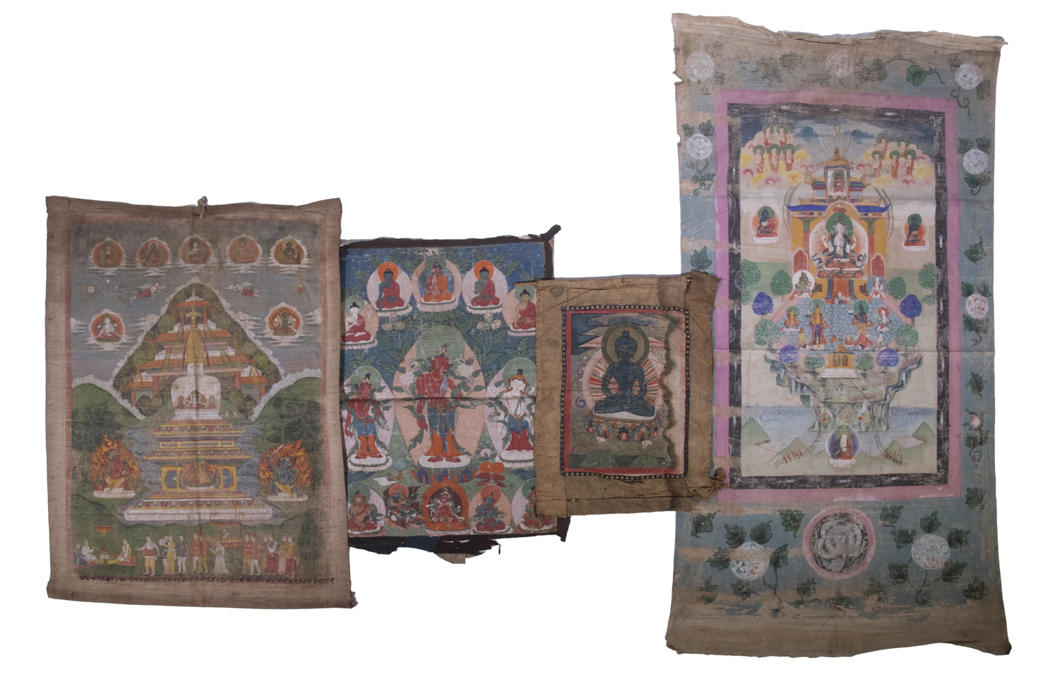 COLLECTION OF (4) EARLY TIBETAN