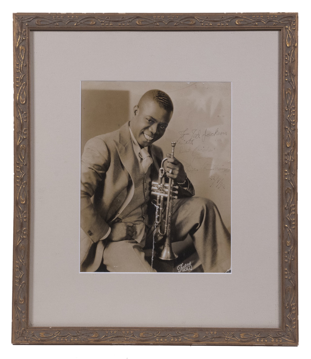 AUTOGRAPHED EARLY LOUIS ARMSTRONG 2b1626