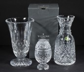 WATERFORD CUT CRYSTAL Group of (3) Pieces