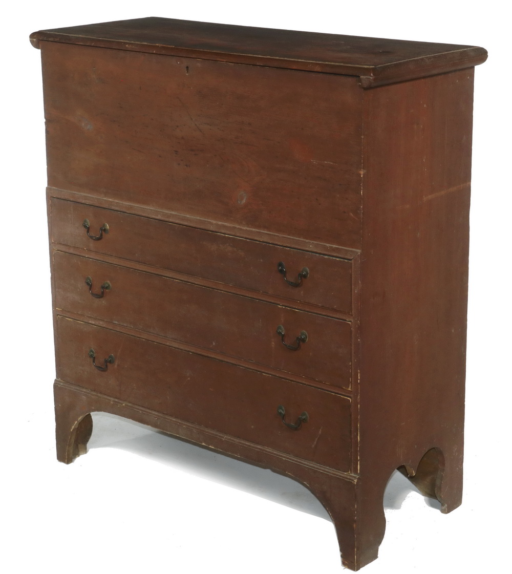 COUNTRY CHIPPENDALE BLANKET CHEST 2b446d