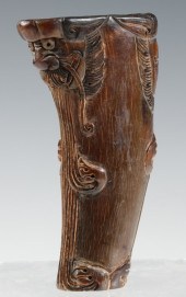 19TH C. CHINESE RHINO HORN CUP Carved