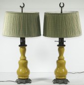 PR OF MATCHING CONTEMPORARY TABLE LAMPS