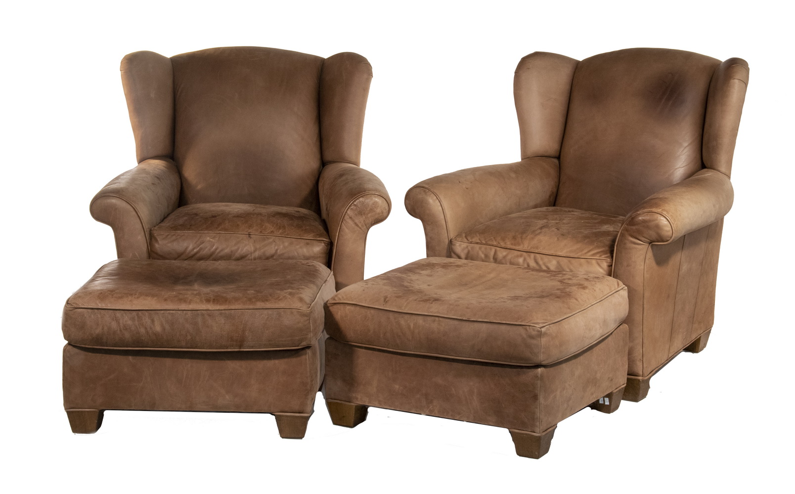 PR OF LEATHER CLUB CHAIRS WITH 2b50e7