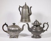  3 PCS EARLY AMERICAN PEWTER Including  2b3069