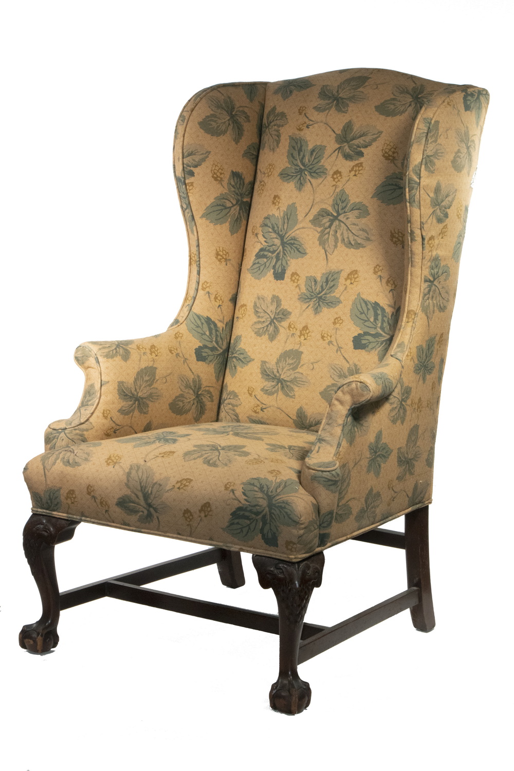 CUSTOM MAHOGANY WING CHAIR Chippendale