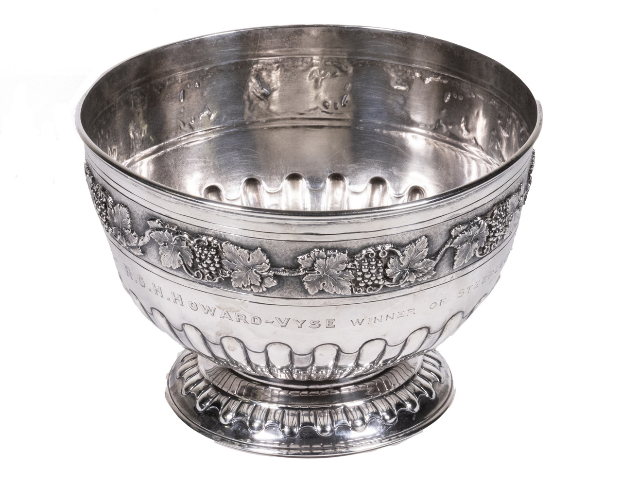 SILVER PUNCH BOWL WITH ETON STEEPLECHASE 2b3a6f