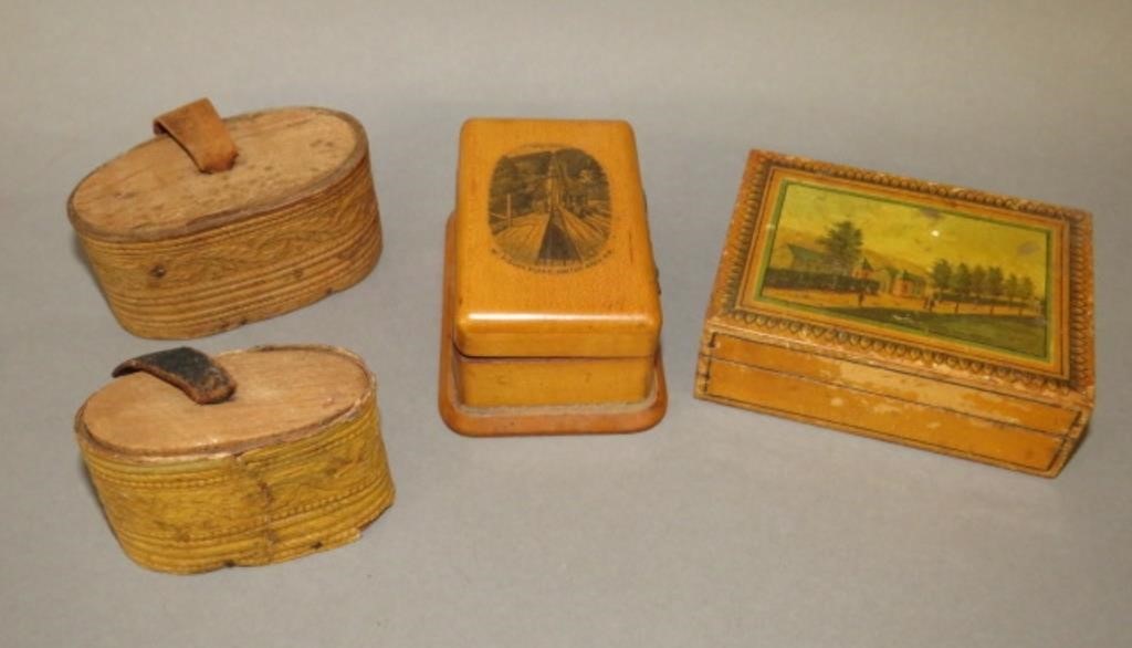 4 ASSORTED SMALL BOXESca 19th early 2b7251