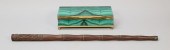 CHINESE STYLE CANE AND FAUX MALACHITE 2b773d