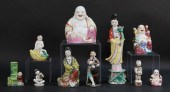 GROUPING OF 10 CHINESE PORCELAIN FIGURESGrouping