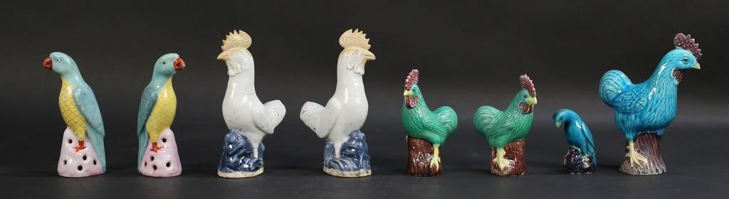 GROUPING OF 8 CHINESE BIRD PORCELAIN 2b779f
