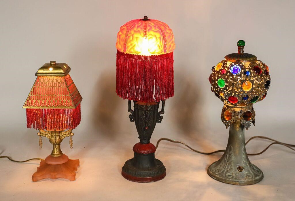 3 BOUDOIR LAMPS3 boudoir lamps  2b7868