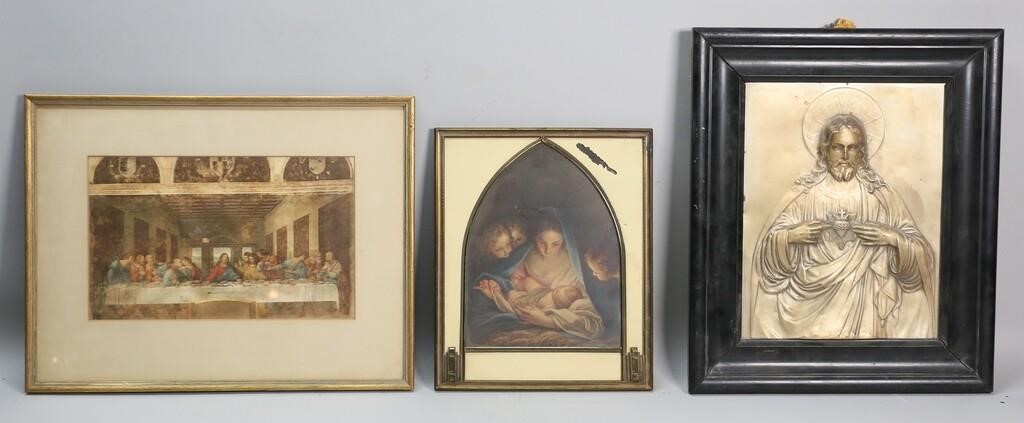 3 PIECES RELIGIOUS ARTWORKAfter 2b796d