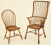 TWO 19TH C. WINDSOR CHAIRS Two miscellaneous