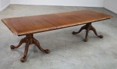 MAHOGANY TWO PEDESTAL DINING TABLE Chippendale