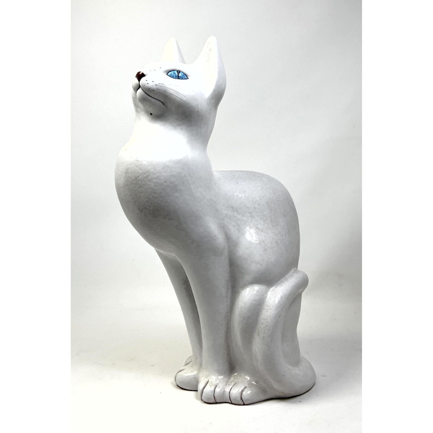 Glazed Italian Ceramic Cat Figurine 2b8f9f