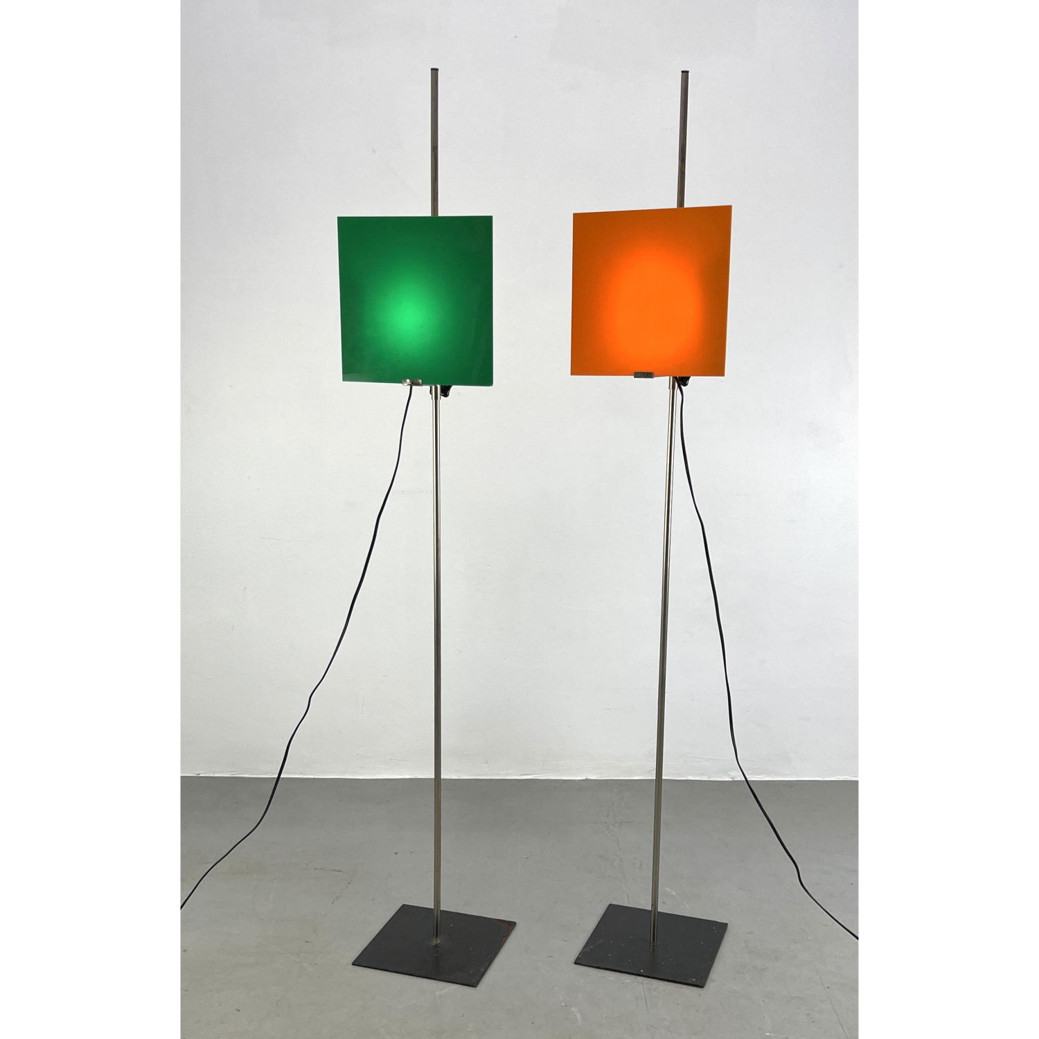 Pair French Post Modern Floor Lamps  2b9bb6