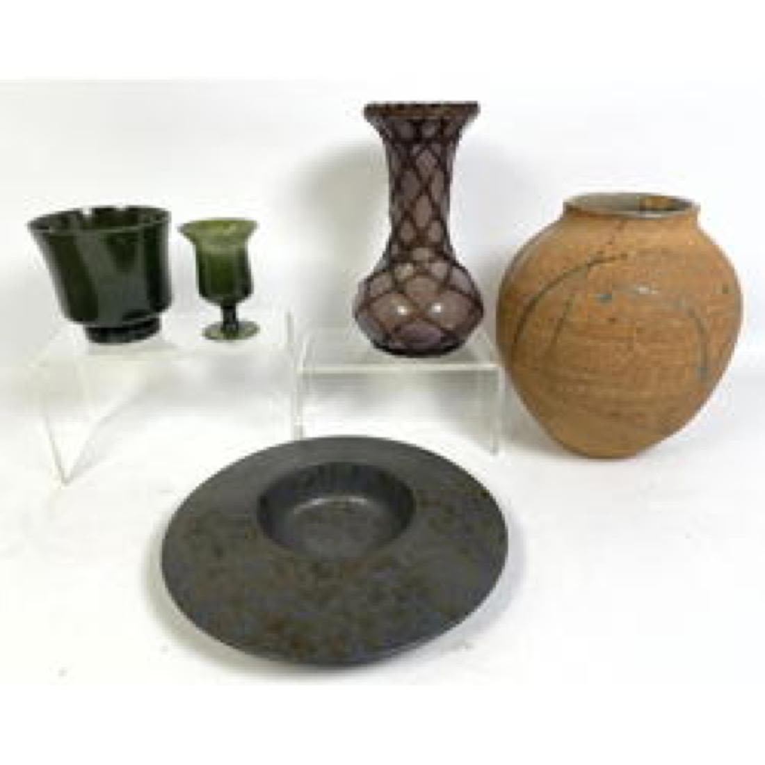 5pc Modern Design Pottery and Agate 2b9e6b