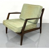 Danish Modern Open Arm Lounge Chair.